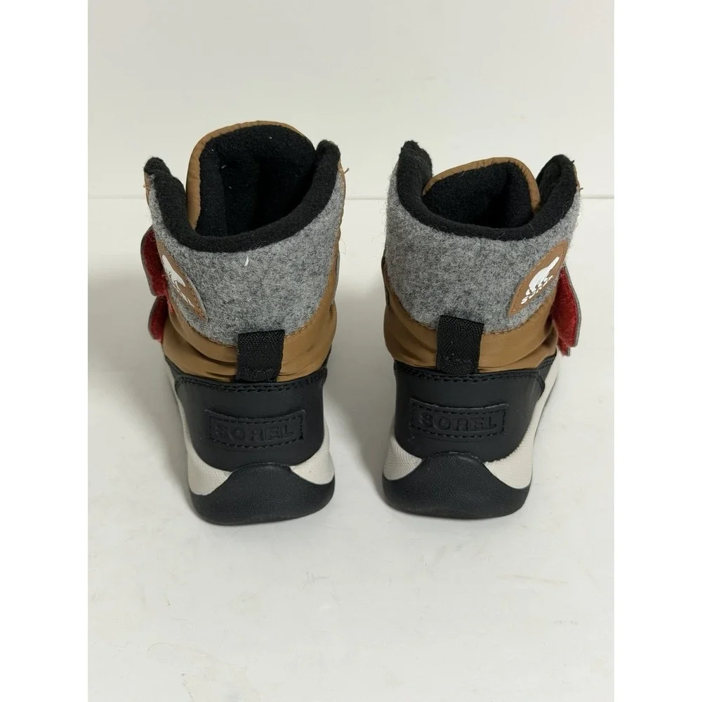 Sorel Kids Whitney II Strap waterproof boots, Brown & Black, Children's Size 9